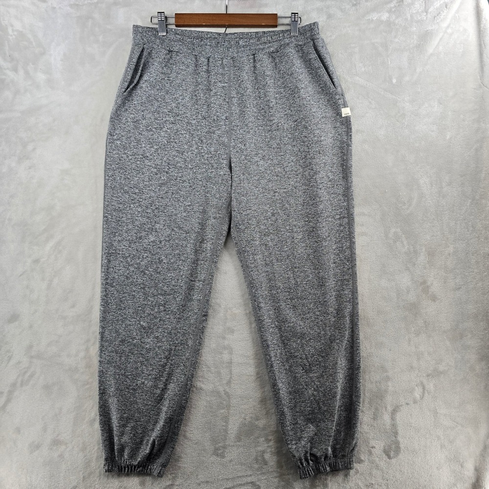 Vuori Joggers Womens Large Gray Performance Heathered Drawstring Sweatpants